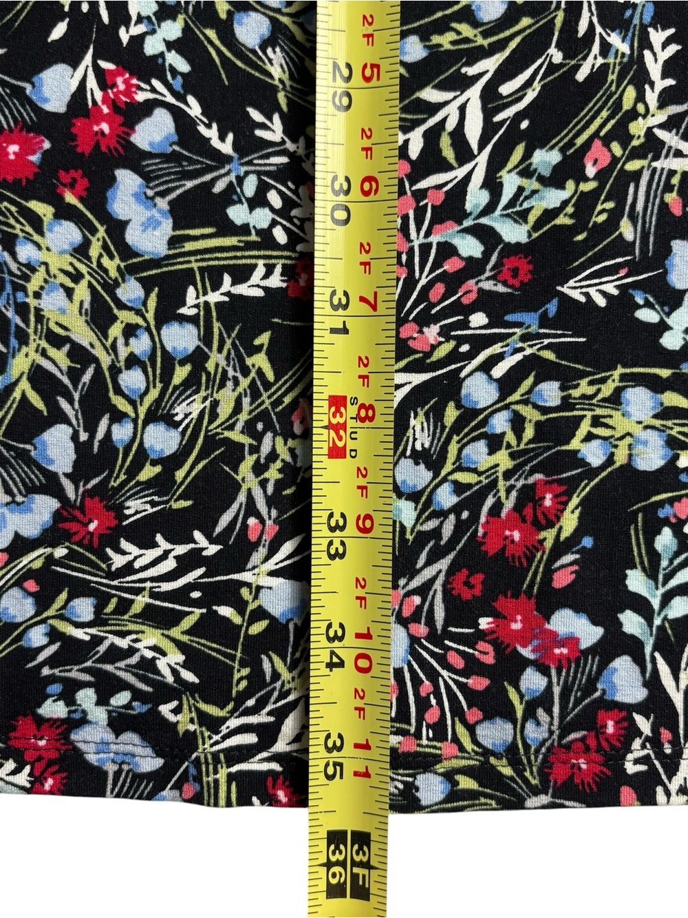 J Jill Wearever Floral Tank Dress LP Large Petite Stretch Knit Knee Length Black - Picture 8 of 11
